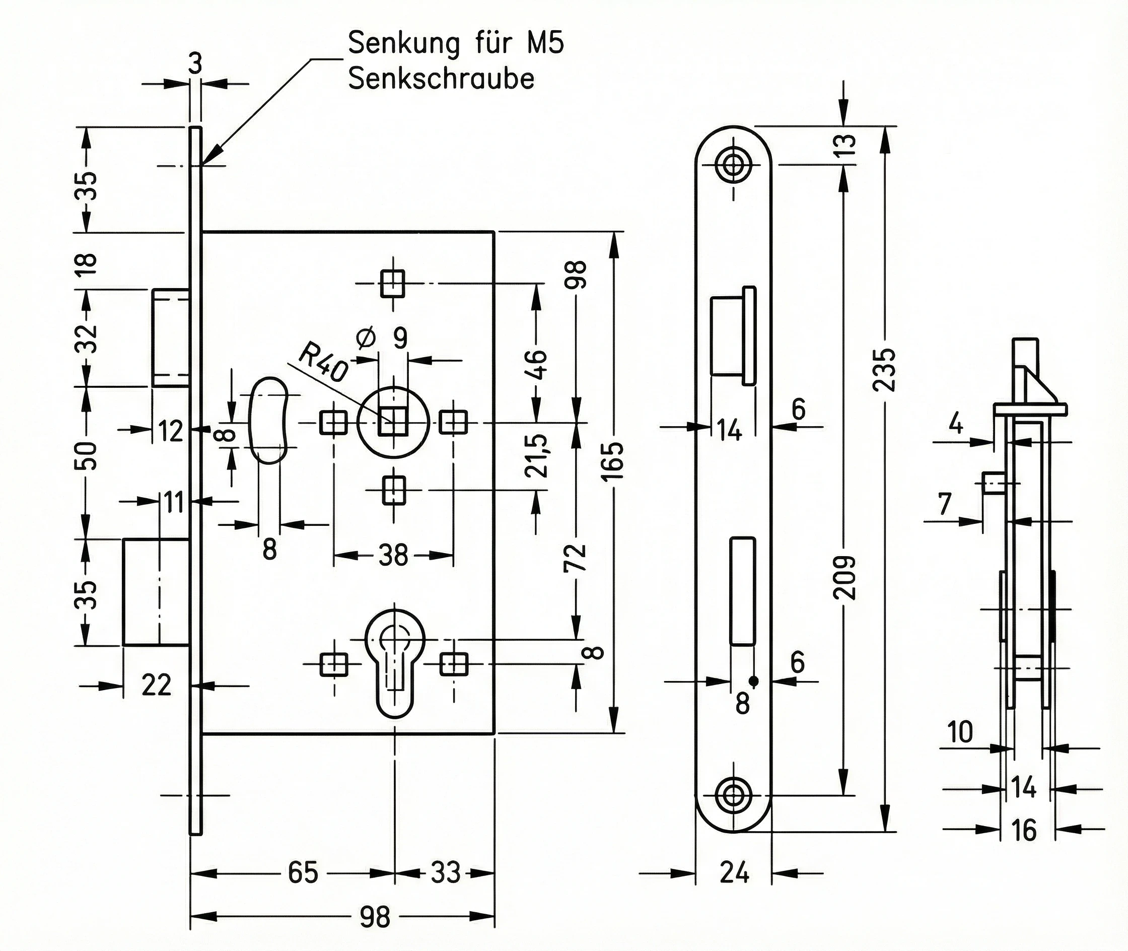Technische Zeichnung 1007PHR