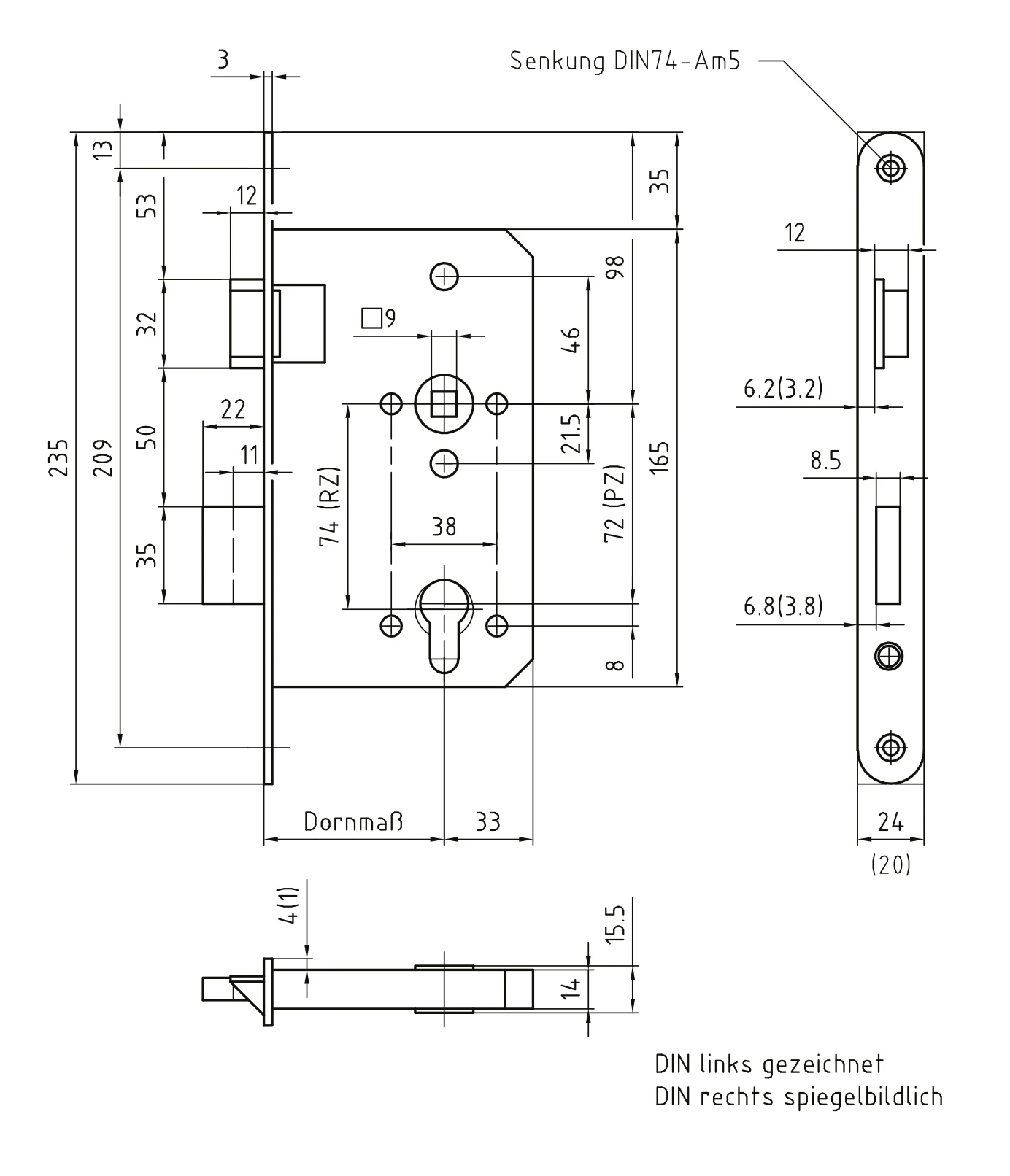 Technische Zeichnung 1007PL