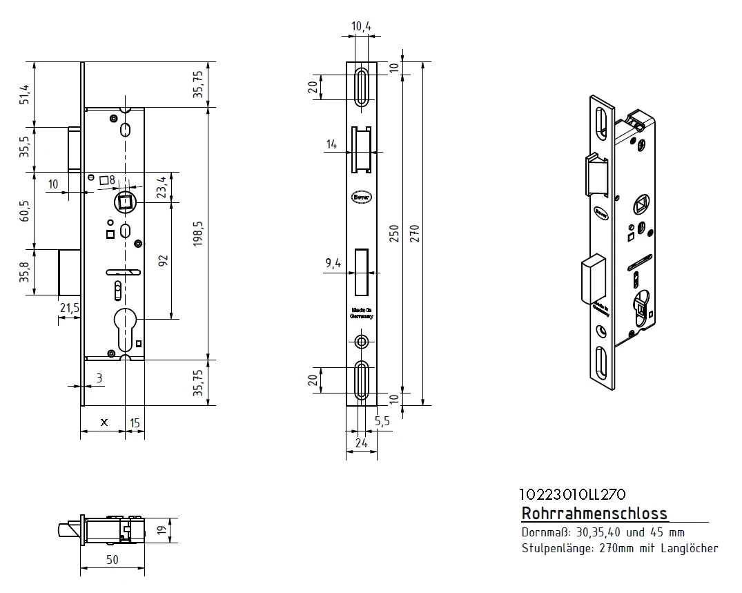 Technische Zeichnung 10223010LL270