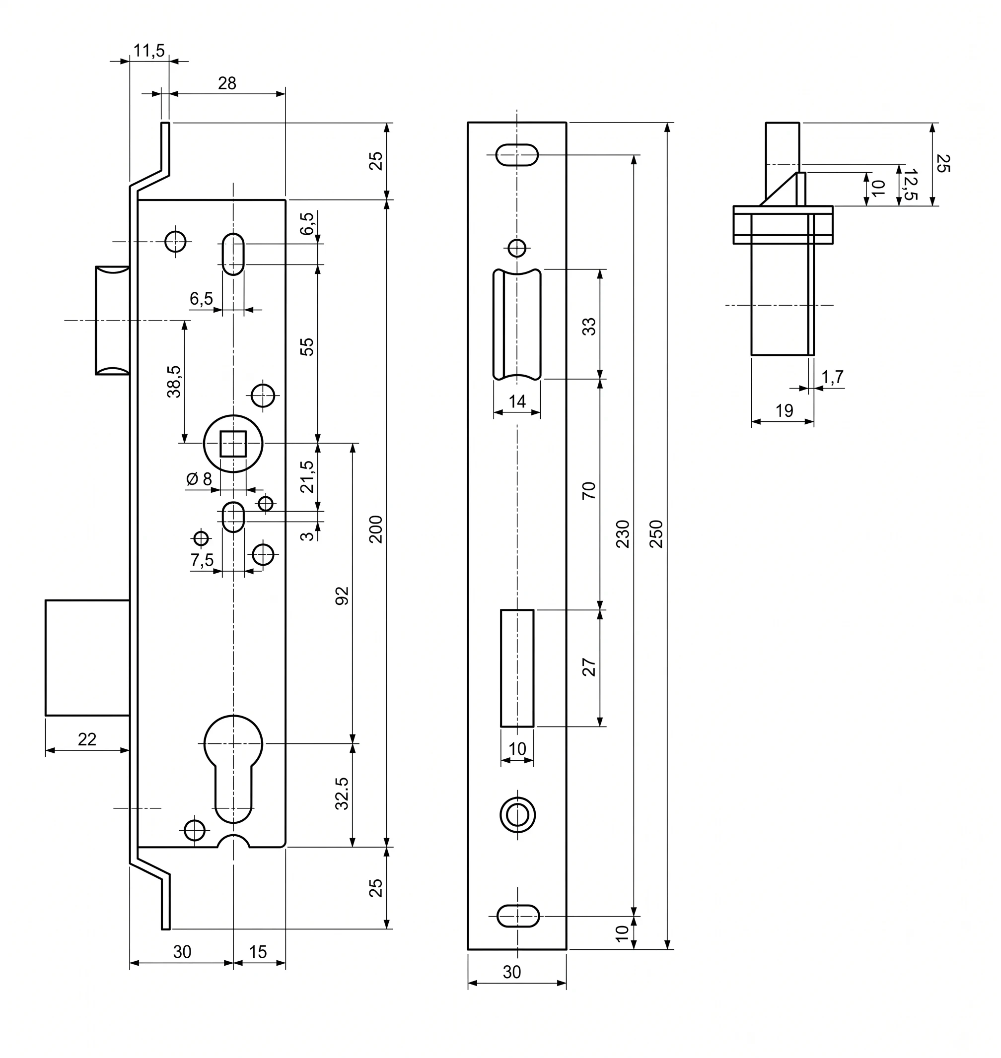 Technische Zeichnung 1022G