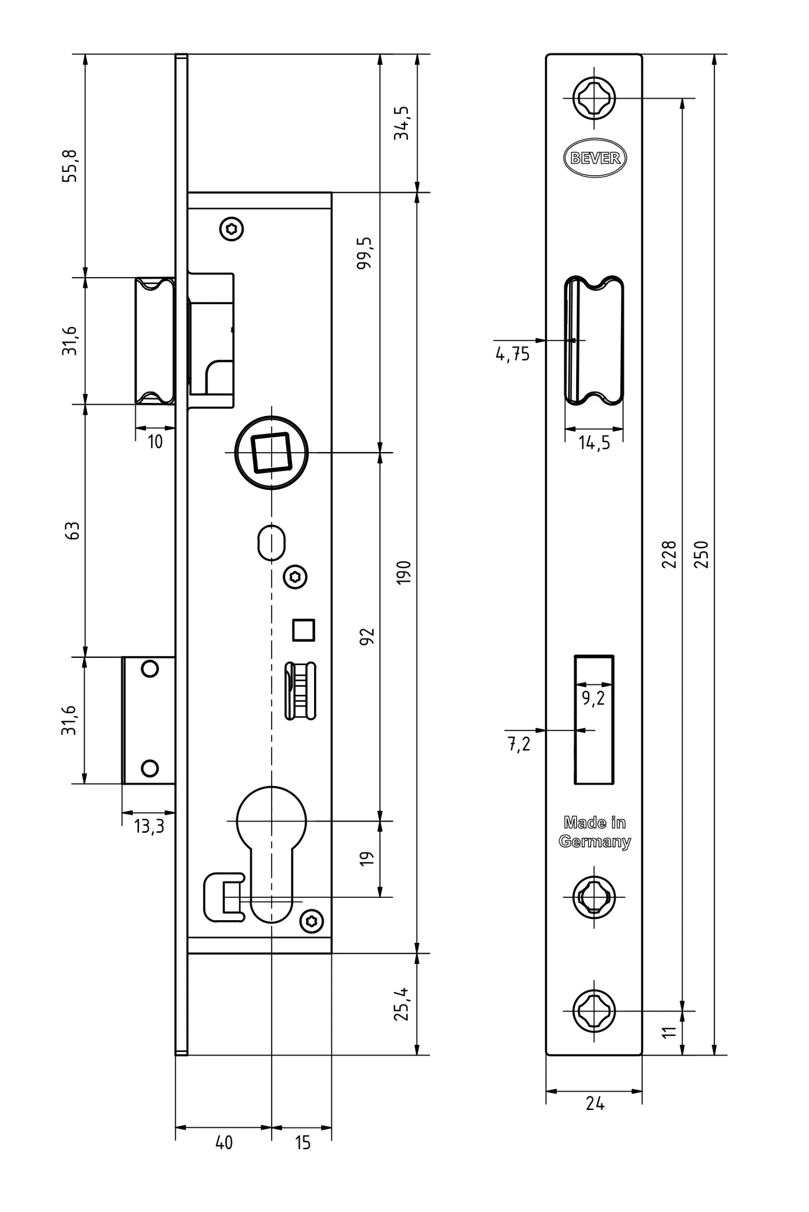 Technische Zeichnung 110440G