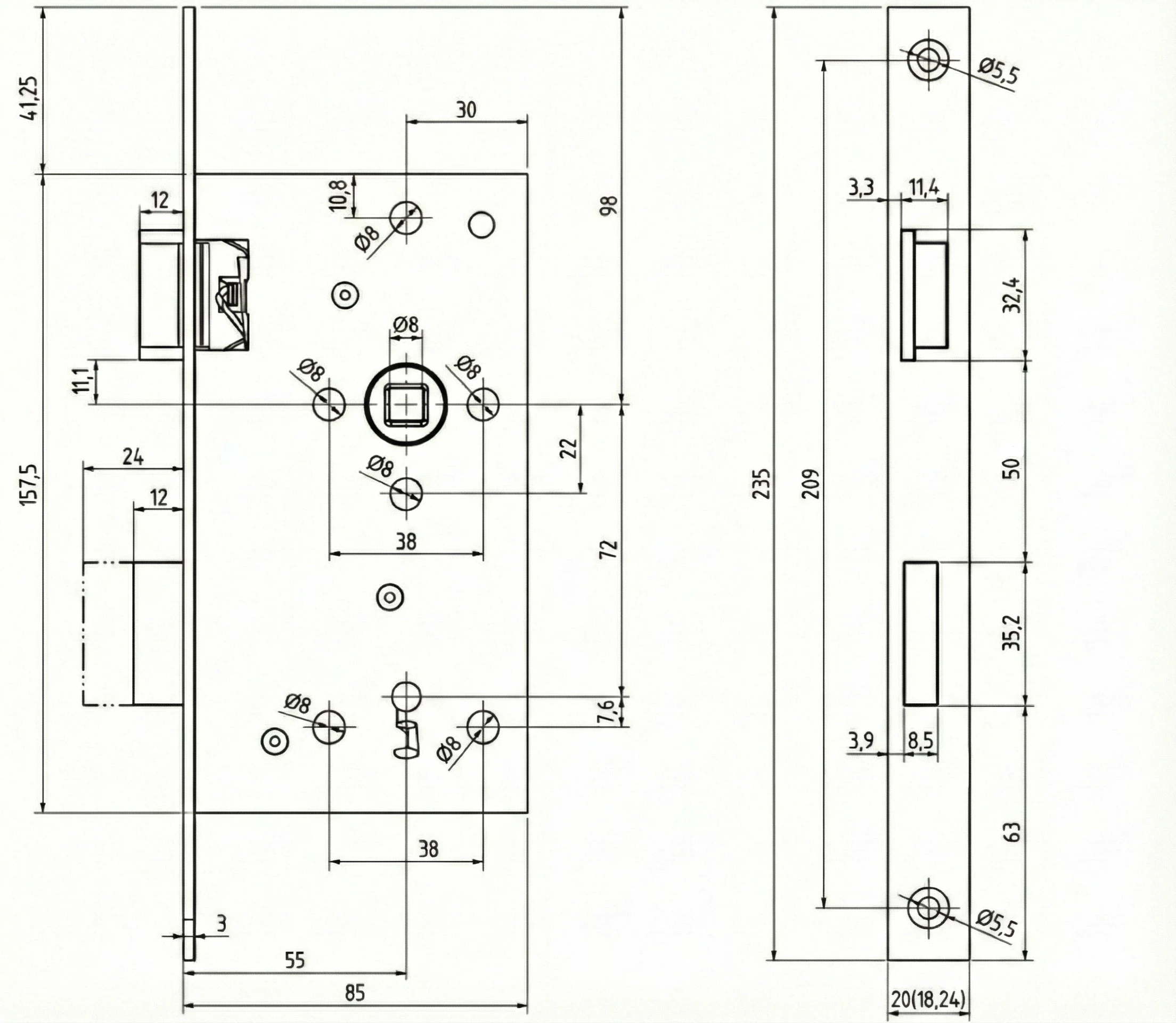 Technische Zeichnung 1242ZKL