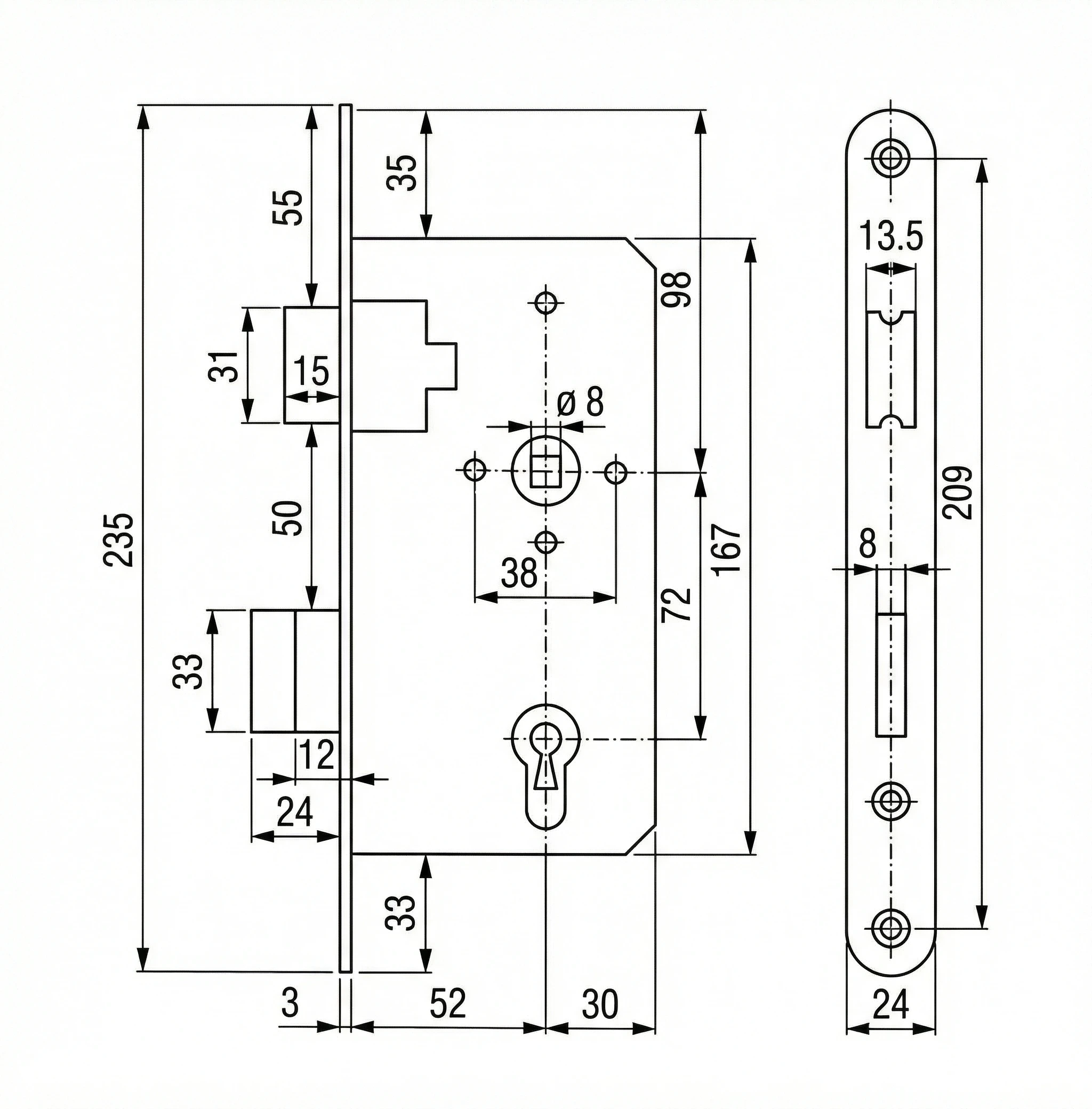 Technische Zeichnung 1260UBJB