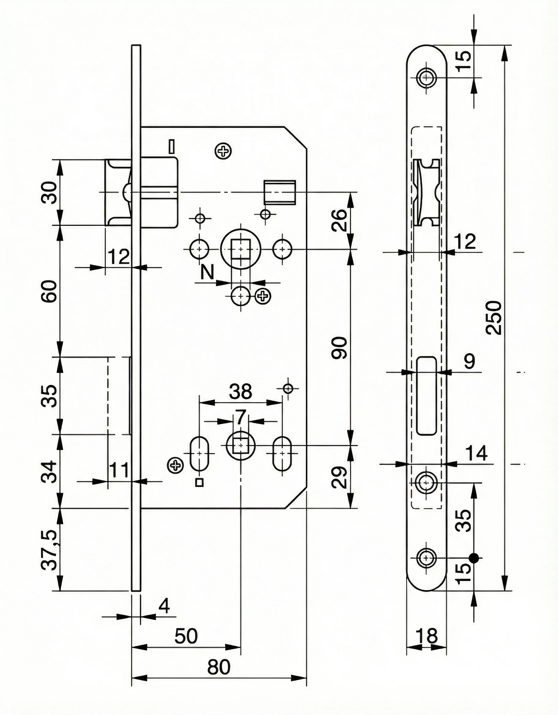 Technische Zeichnung 1280WAS