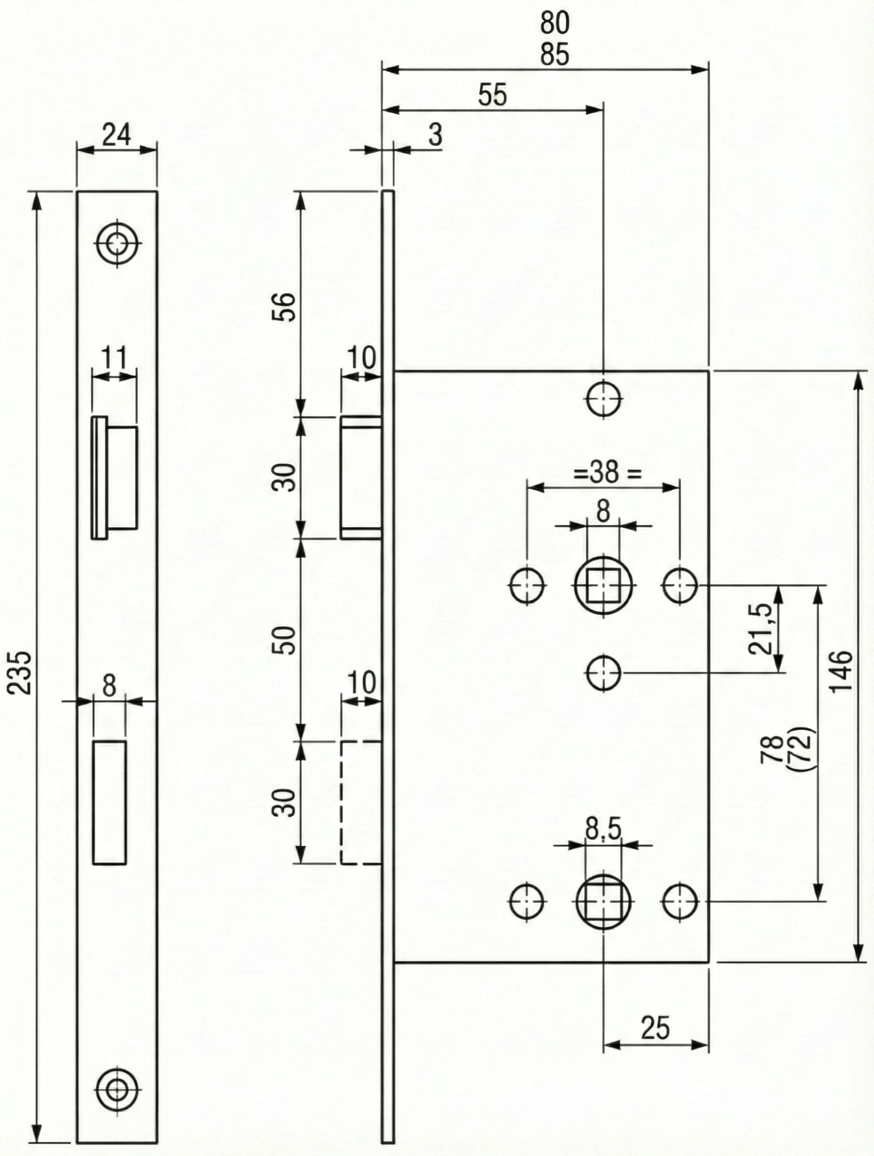 Technische Zeichnung 1280ZKLF