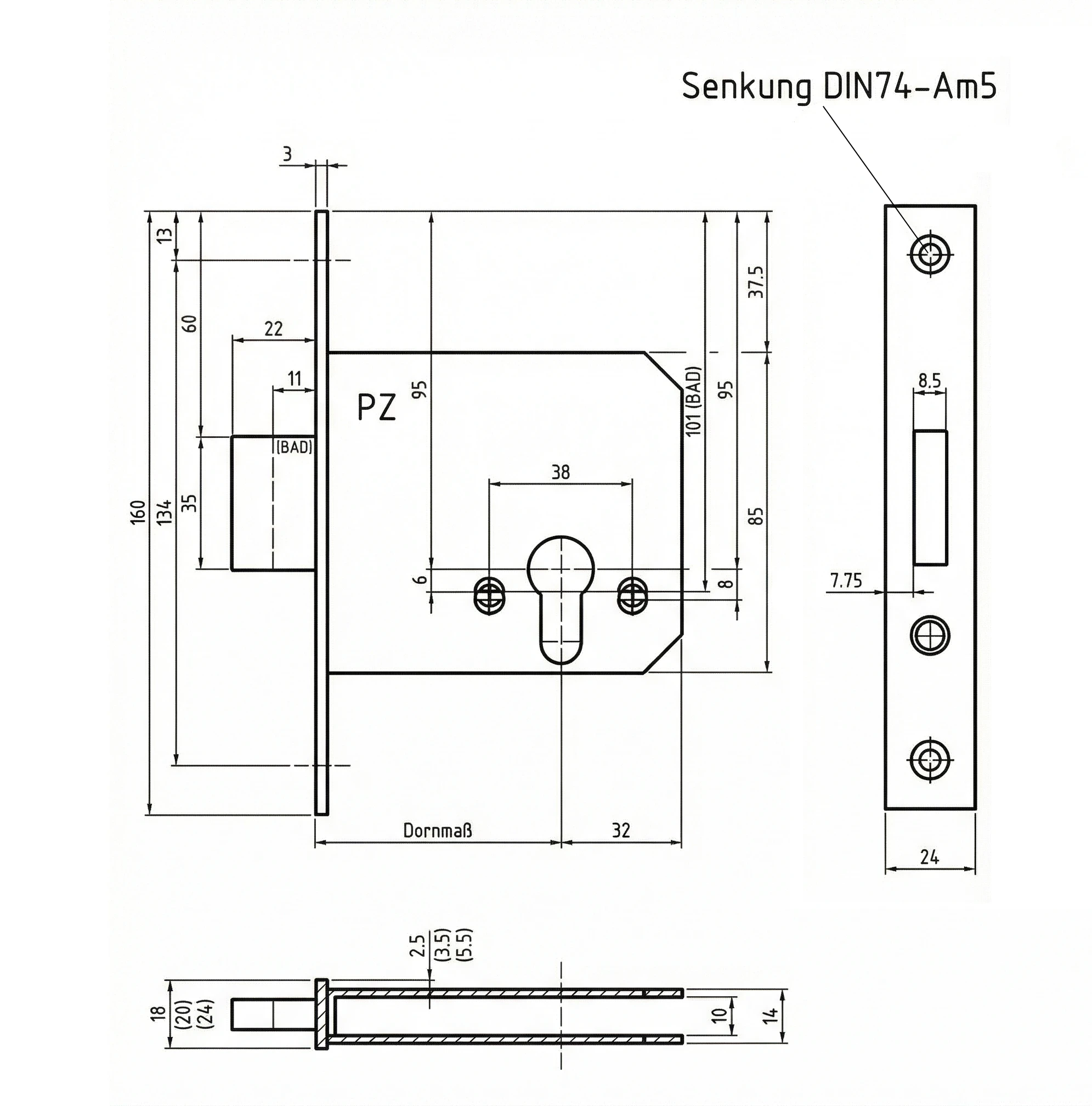 Technische Zeichnung 1286P55