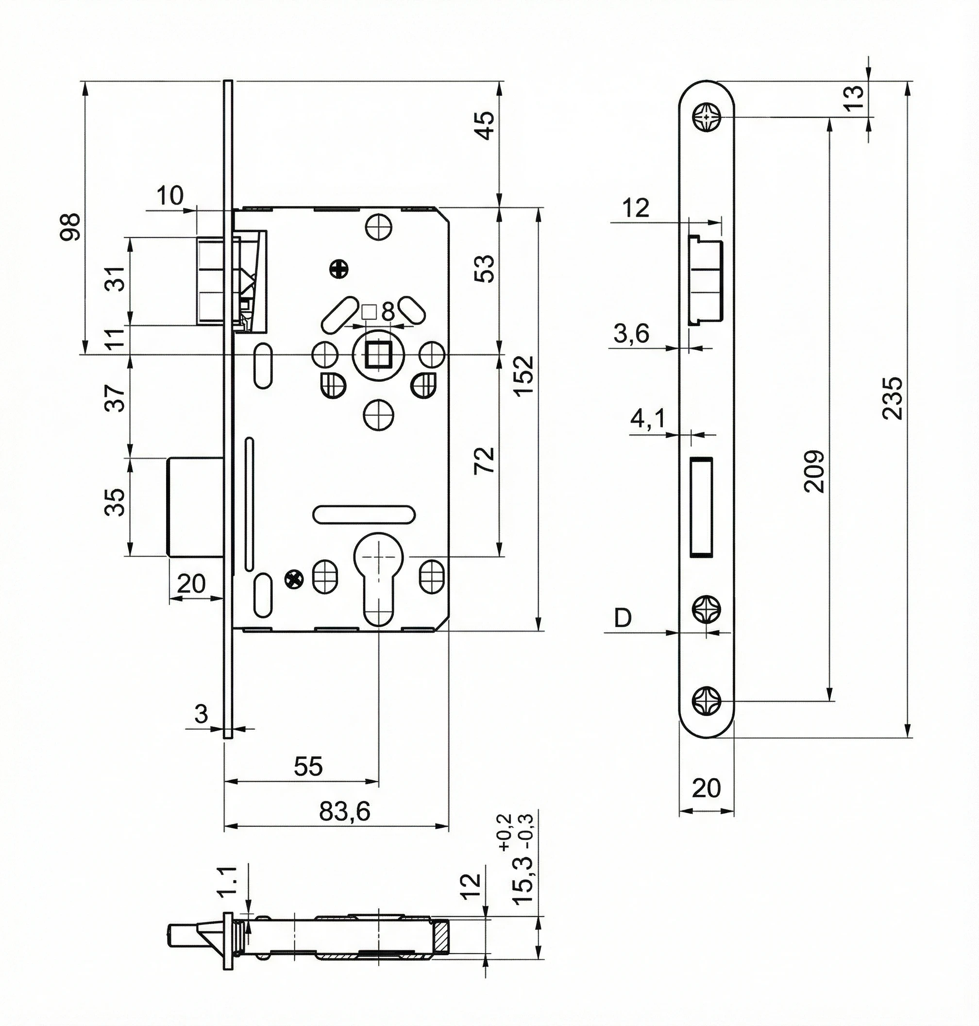 Technische Zeichnung 2420PF20RR