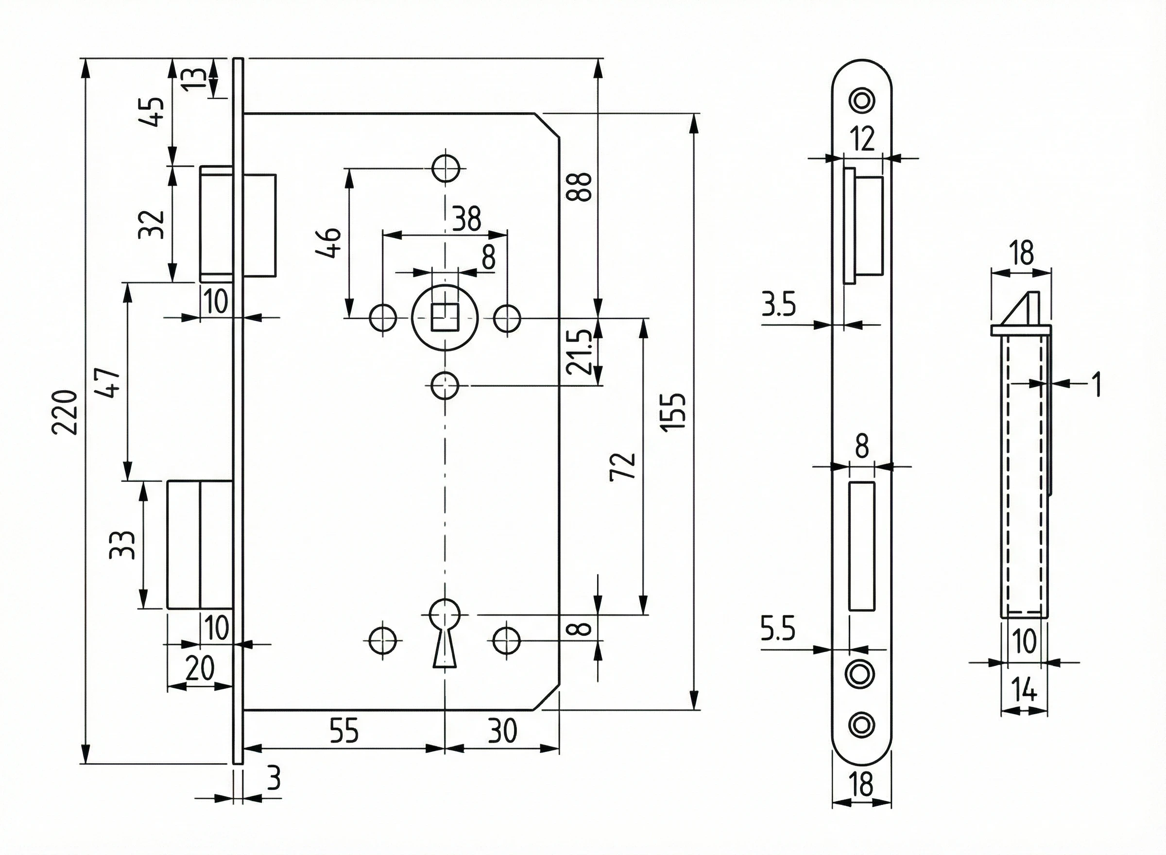 Technische Zeichnung 242BTGLL