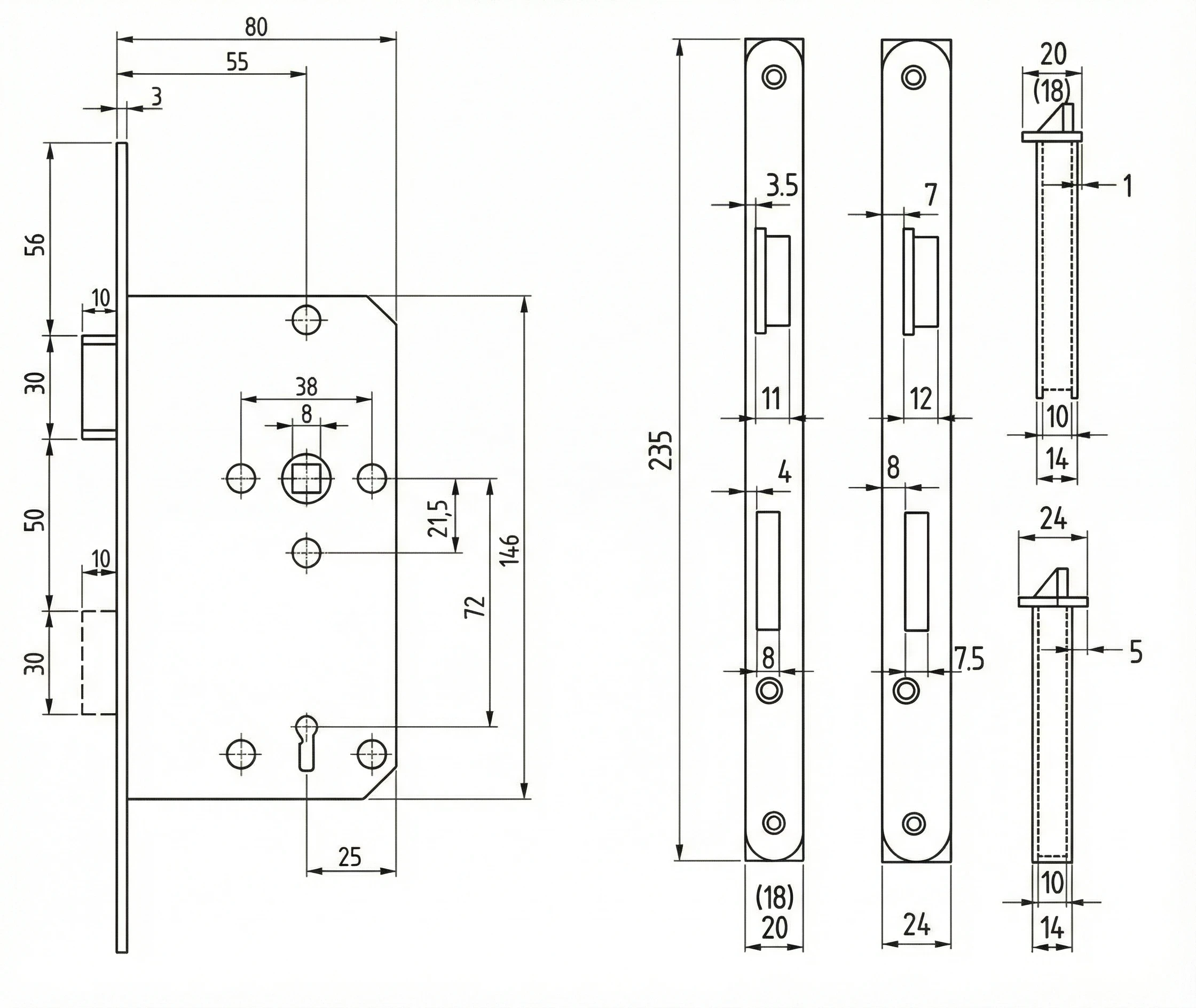 Technische Zeichnung 242Z18RL