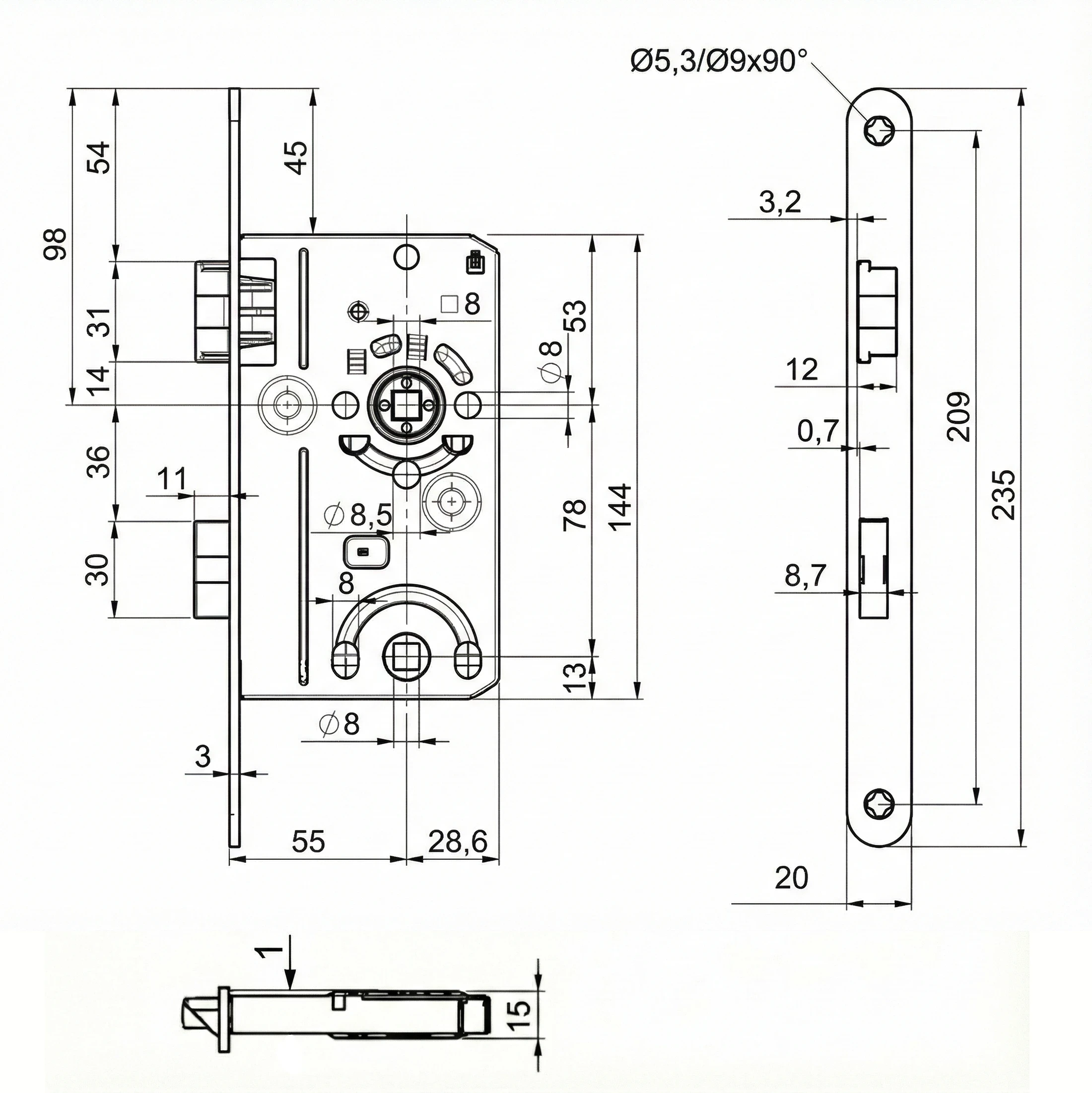Technische Zeichnung 280F20RL