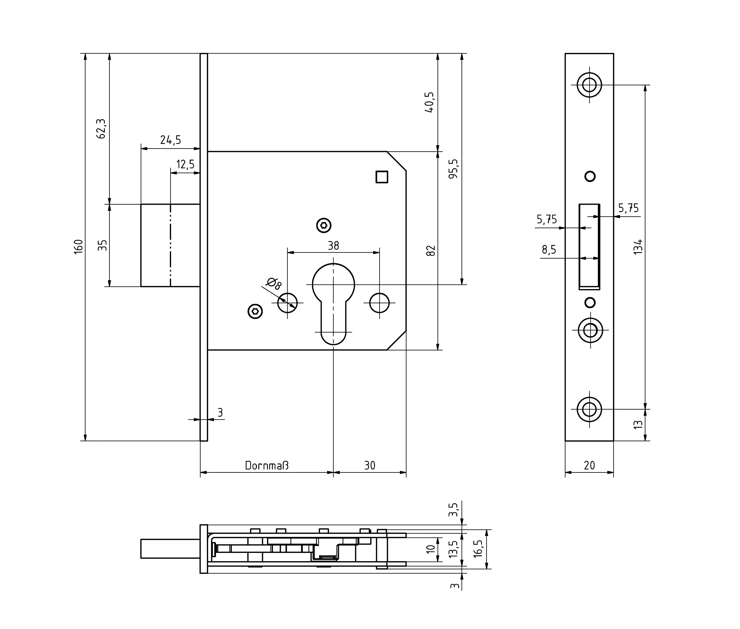 Technische Zeichnung 286P65