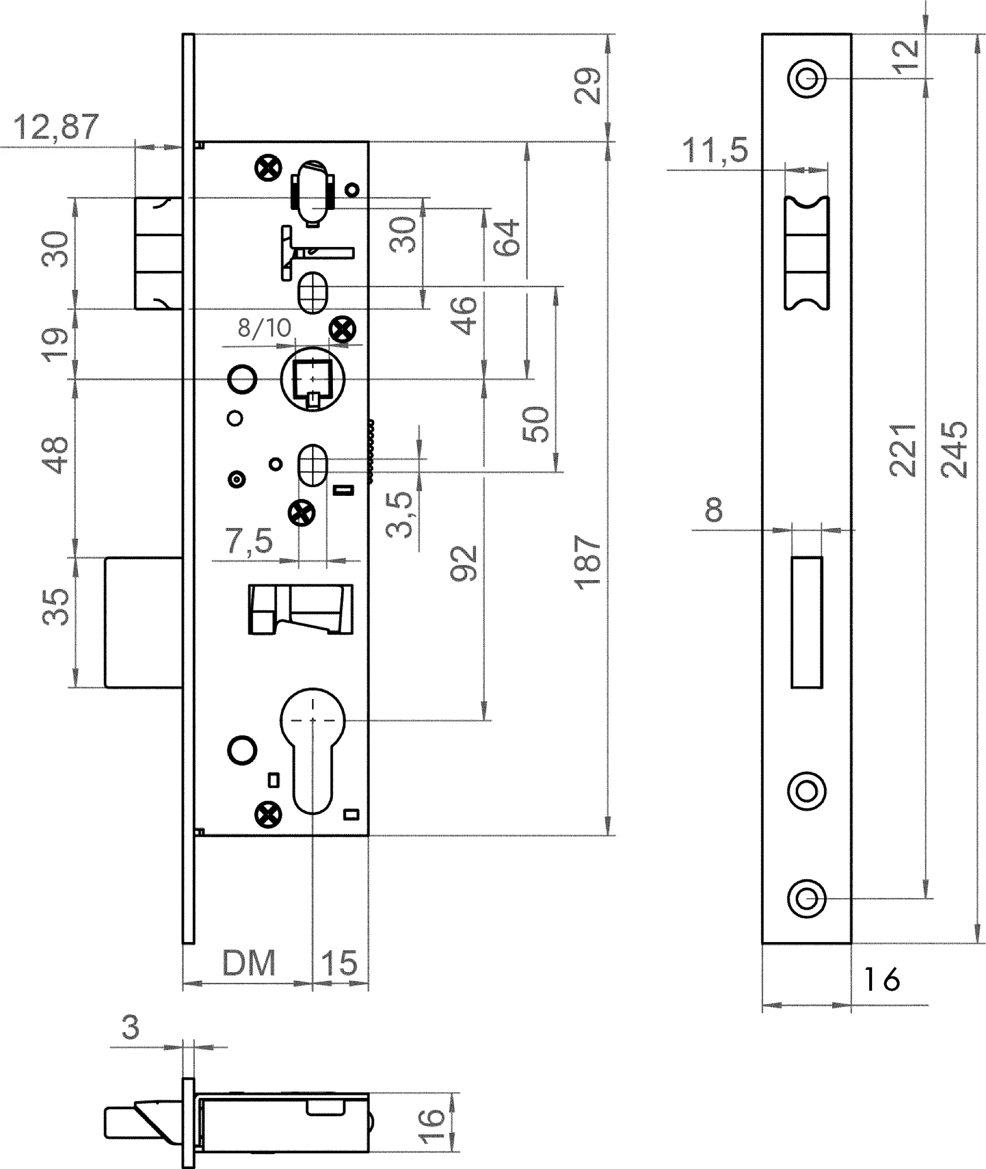 Technische Zeichnung 49P40245
