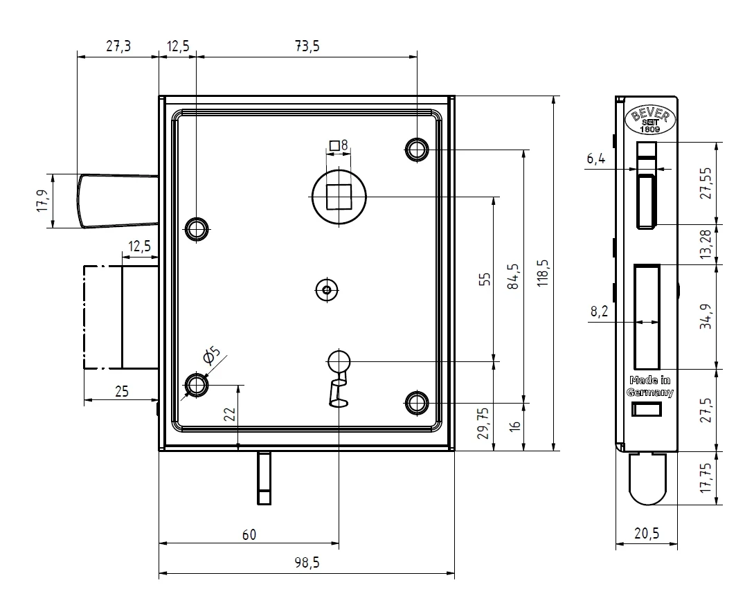 Technische Zeichnung 89B